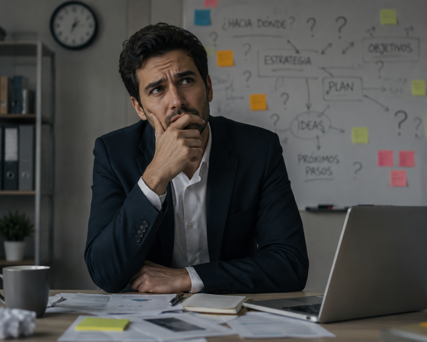 Profesional pensando sobre estructuras societarias